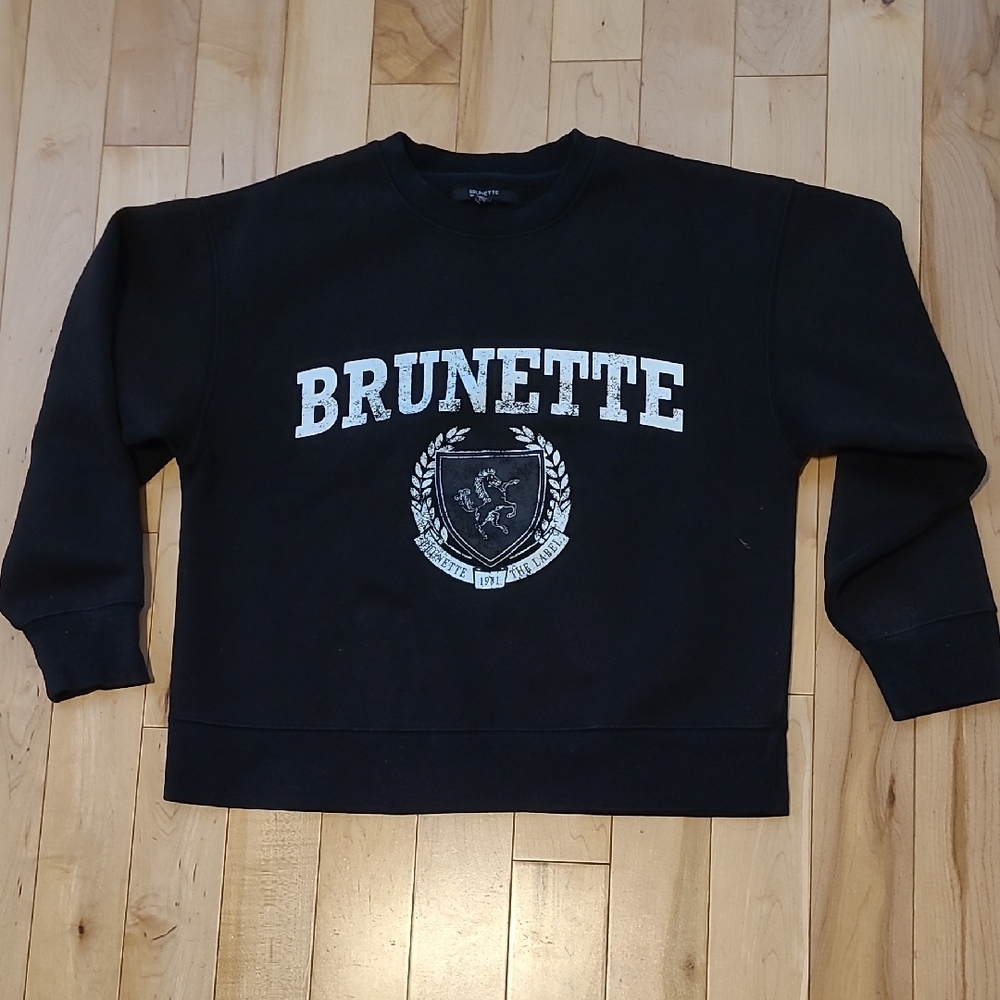 Brunette The Label Women's Size S/M Black Sweatshirt